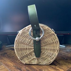 Rebecca Minkoff Olive Green Wicker Bag